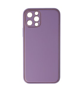 Apple İphone 12 Pro Kılıf Coco Deri Silikon Kapak - Lila