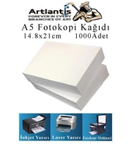 Fotokopi Kağıdı A5 80 gr 500 lü 2 Paket  Fotokopi Kağıdı Lazer İnkjet ve Fotokopi Makineleri İçin Uyumlu (Beyaz)