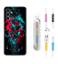 Samsung A23 A31 A32 A50 A51 A52 A53 A70 Kılıf Kablo Koruma Spiral Silikon Down 1719