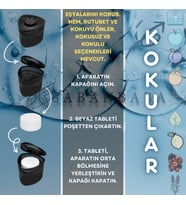 Siyah, Okyanus Üçgen - Nem Alıcı Aparat + Rutubet Giderici Tablet (500 Gram)