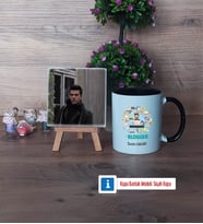 Blogger Fotoğraflı Dekoratif Taş, Kupa Bardak Beyaz Hediye (Model 11)