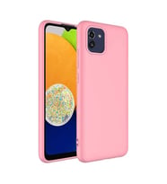 Coverzone Samsung Galaxy A03 ?le Uyumlu K?l?f Z-Mara Lansman Vieri Tam Koruma Arka Kapak Kamera Koruma �?k?nt?l? P�r�zs�z Y�zey Pembe