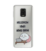 Redmi Note 9 Pro / 9s Uyumlu Halledicem Tasarımlı Şeffaf Telefon Kılıfı
