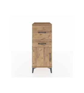 Hyperion Komodin 2 Çekmeceli Tek Kapaklı 44x44x106 Çam-Çam