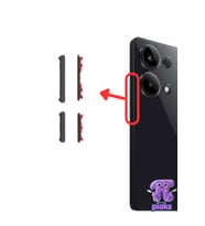 Redmi Note 13 Pro 4G Açma Kapama Ve Yan Ses Tuşu Plastik Düğme 23117RA68G 2312FPCA6G Uyumlu