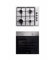 KUMTEL Inox Ankastre 2 li Set (Fırın-Ocak) (Gri)