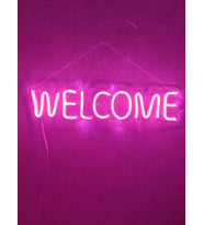 Welcome neon led duvar dekoru neon tabela
