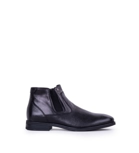 Pierre Cardin 1196063 Chelsea Hakiki Deri Kışlık Erkek Bot (Siyah)