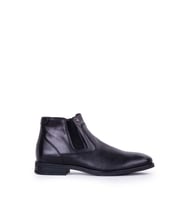 Pierre Cardin 1196063 Chelsea Hakiki Deri Kışlık Erkek Bot (Siyah)