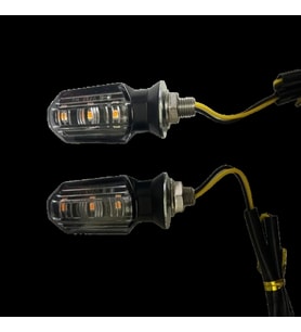 Carub Motosiklet Sinyal Lamba Üniversal 12V Beyaz Cam Sarı Led 2'Li