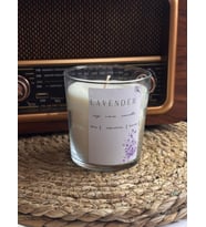 Cam Kavanozda Simli Lavanta Kokulu Mum - Doğal Soya wax - 200 gr