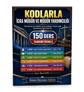 KODLARLA İCRA MÜDÜR VE MÜDÜR YARDIMCILIĞI – 150 DERS TAMAMI RENKLİ SINAVA HAZIRLIK SETİ