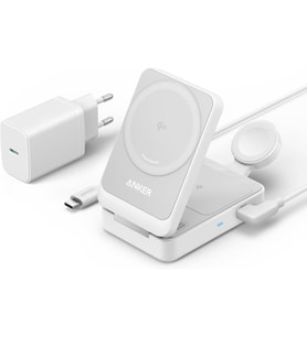 Anker B2557 MagGo Beyaz 3in1 Kablosuz Hızlı Şarj Aleti