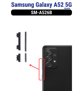 Samsung Galaxy A52 5G Açma Kapama Ve Yan Ses Tuşu Plastik Düğme SM-A526B Uyumlu