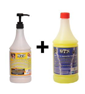 Ponza'lı (Talaşlı) El Temizleme Kremi (Sabunu) 1 kg & Ağır Yağ Sökücü 1 Litre