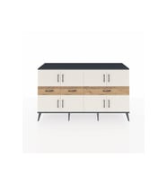 Kronos Konsol 5 Raflı 3 Çekmeceli 8 Kapaklı 176x59x99 Antrasit-Aytaşı/Çam