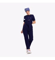 LİKRALI DİNAMİK ASTER MEDİKAL ÜNİFORMA, SPA, ESTETİK VE GÜZELLİK MERKEZİ TULUM - KADIN, LACİVERT (Karışık)