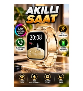 1,70 İnç AMOLED Akıllı Saat – Bluetooth Arama, 117 Spor Modu, Uzun Pil Ömrü