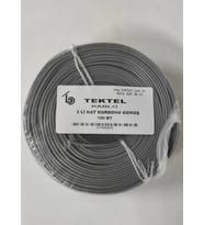 TEKTEL (TELTEKS) TELEFON KABLOSU 2 Lİ GRİ FLAT KÖKEN 100 METRE