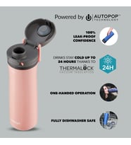 Lexroo Jackson Autopop Soğuk Su Termosu 590 mL Pembe