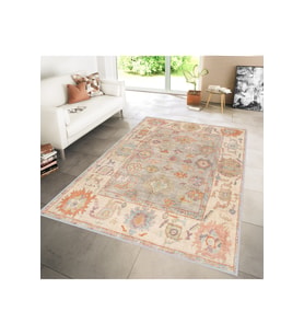 Rovigo Home Dijital Baskı Yıkanabilir Kaymaz Taban Salon Halısı RVG1230 50x80 cm (Bej)