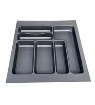 Versa Antrasit Dokulu Çekmece İçi Kare Antibakteriyel Plastik Kaşıklık 43 X 49