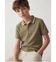 LCW Kids Haki Polo Yaka Erkek Çocuk Tişört