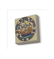 Gemi Baskılı Taş Magnet 5X5