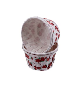 Cupcake Kalıbı Orta Boy 50*39 Mm DESENLİ (50 Adet)  Çilek Desenli