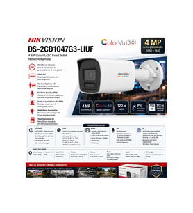 Provzen Hikvision 13 Kameralı 4MP IP ColorVu 3.0 Güvenlik Sistemi AI İnsan Araç Algılama Mikrofon ve Işıklı Alarm