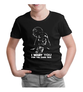 Star Wars - Want You Siyah Çocuk Tshirt