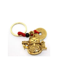 Feng Shui Bereket Şans Mutluluk Çağıran Şans Kedisi Maneki Neko Çin Paralı Feng Sui Anahtarlık