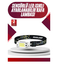 Yüksek Işıklı Şarjlı ve Sensörlü LED Kafa Lambası Kamp Lambası