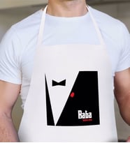 BK Gift Kişiye Özel Godfather Baba Tasarımlı Beyaz Mutfak Önlüğü-10