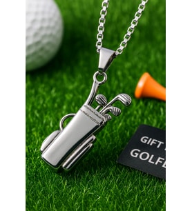 voyageaccessory Paslanmaz Çelik Golf Tutkunları İçin Erkek Golf Bag Kolye