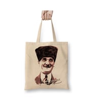 Mustafa Kemal Atatürk Beyaz Bez Çanta Uzun Saplı Alışveriş Çantası Plaj Çantası