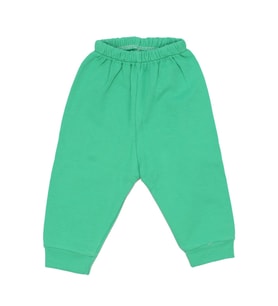 Unisex Koyu Yeşil Manşetli Tek Alt