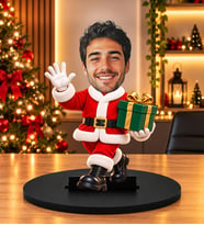 Kişiye Özel Fotoğraflı Noel Baba Biblosu Yılbaşı Temalı Karikatür Figür Yeni Yıl Hediyesi