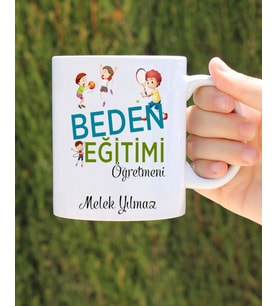 beden eğitimi öğretmeni özel tasarım kupa bardak