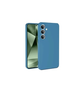Samsung Galaxy S24 Fe Kılıf Nano İçi Kadife Silikon - Mavi