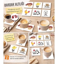 Sevimli Hayvanlar 4 7x7 – 6’lı Set Dekoratif Kare Tasarım