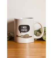 "ı Need Coffee" Baskılı Kişiye Özel Hediyelik Kupa Bardak (Çok Renkli)