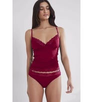 Kadın Bordo Kaşkorse Dantelli Atlet Külot Takımı 365
