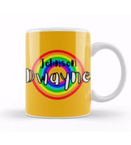 Dwayne Johnson  Retro Rainbow Style Kupa Bardak Porselen