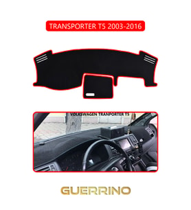 VOLKSWAGEN T5 (2003-2016)TORPİDO KORUMA HALISI KIRMIZI KENAR