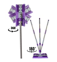 Yer ve duvar yüzeyi mikrofiber mandallı temizlik mop, yedek bez hediye