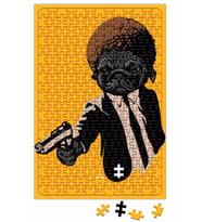 Silahlı Pug Köpek Puzzle 240 Parça Yapboz