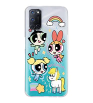Oppo A52/A72/A92 Uyumlu Powerpuff Girls Desenli Şeffaf Telefon Kılıfı