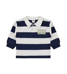Civil Baby Çizgili 6-18 Ay Sweatshirt - Kırmızı