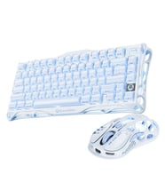 GravaStar Mercury K1 Mekanik Gaming Klavye ve M1 Pro Kablosuz Optik Mouse Seti, Ice Blue (Mavi)